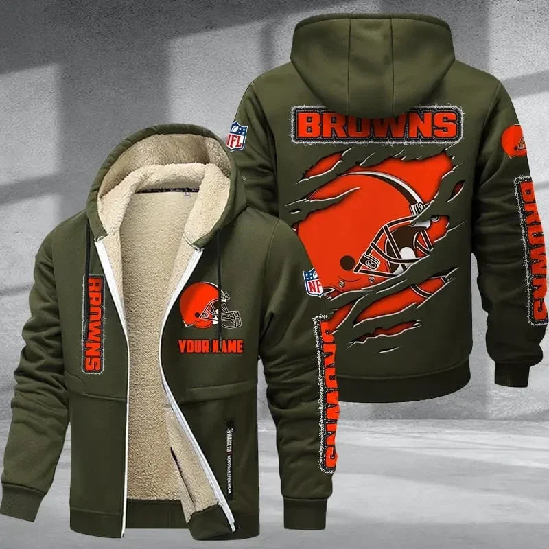 Cleveland Browns Premium Thick Zip-Up Hoodie Secondary image