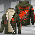 Cleveland Browns Premium Thick Zip-Up Hoodie