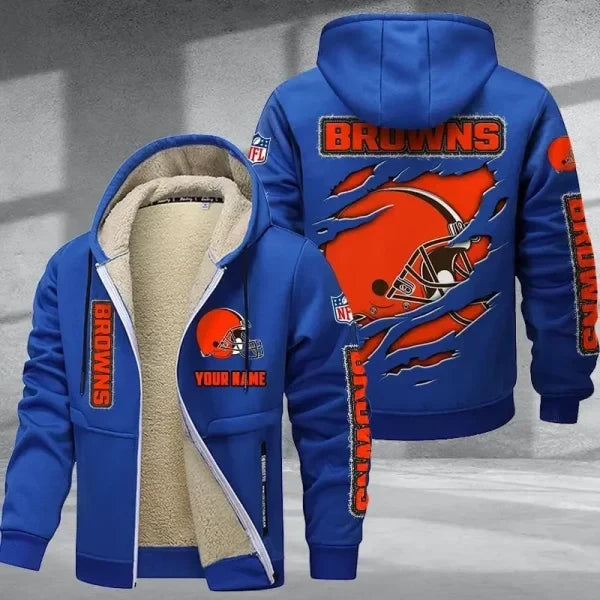 Cleveland Browns Premium Thick Zip-Up Hoodie