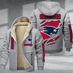 New England Patriots Premium Thick Zip-Up Hoodie