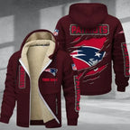 New England Patriots Premium Thick Zip-Up Hoodie