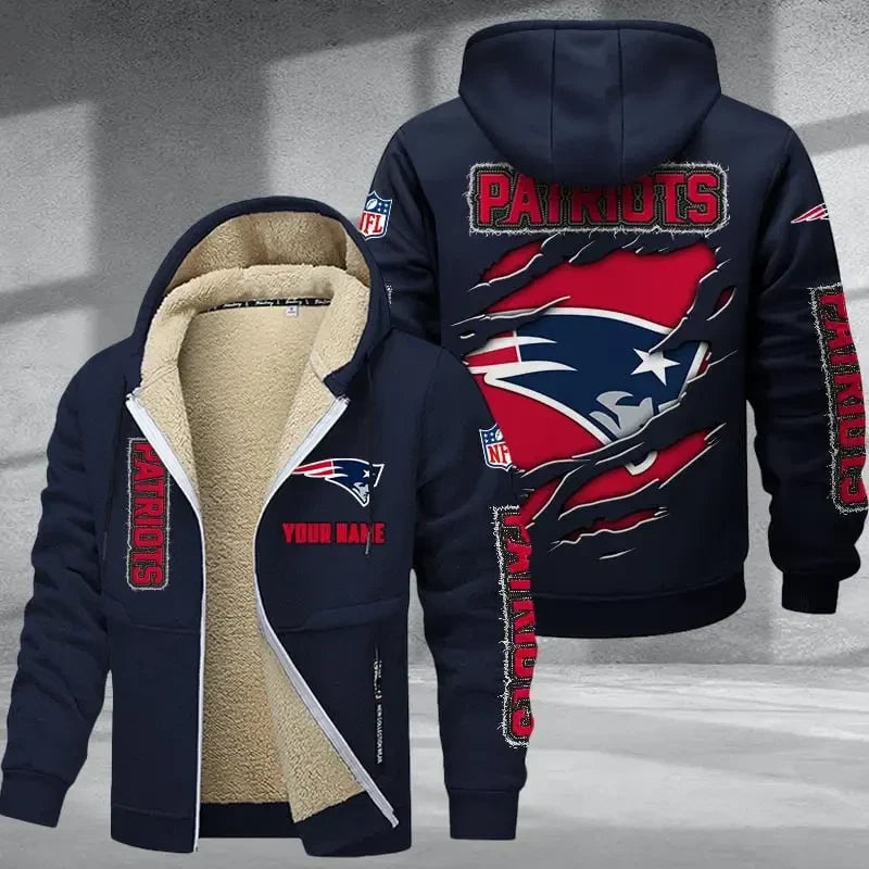 New England Patriots Premium Thick Zip-Up Hoodie Main image