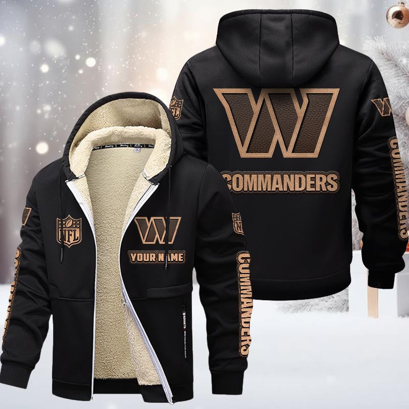 Washington Commanders Premium Sherpa-Lined Winter Hoodie – Personalized Edition