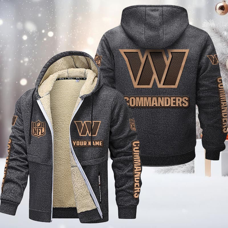 Washington Commanders Premium Sherpa-Lined Winter Hoodie – Personalized Edition