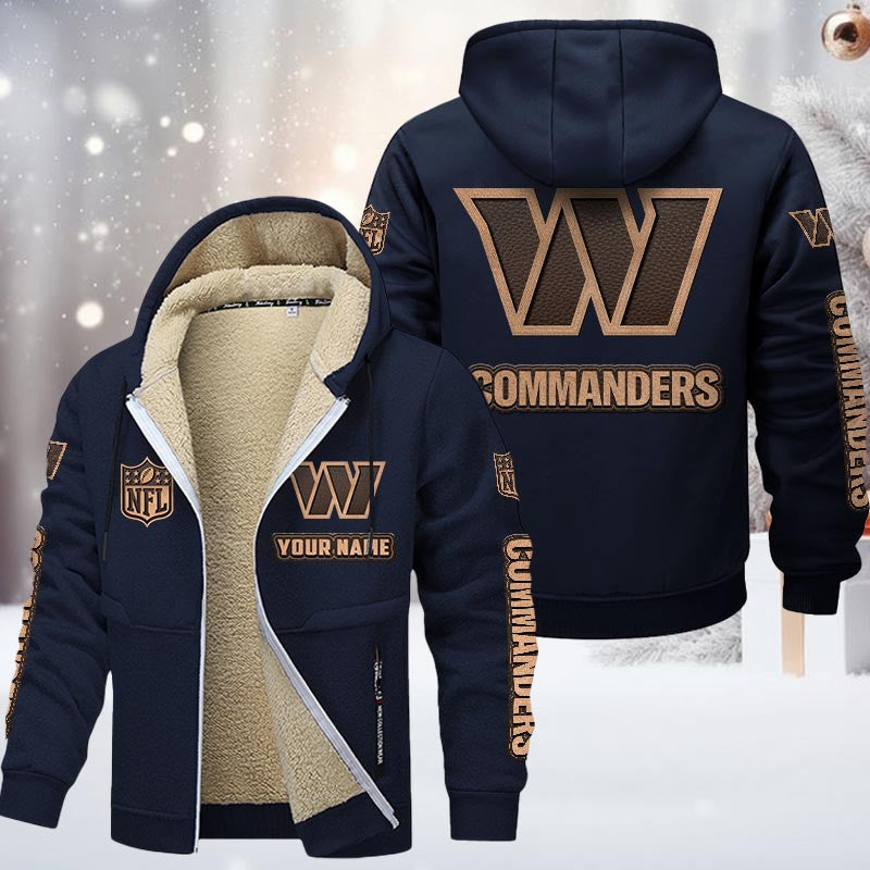 Washington Commanders Premium Sherpa-Lined Winter Hoodie – Personalized Edition