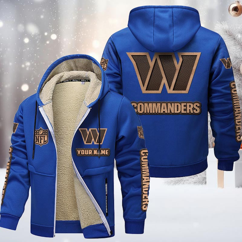 Washington Commanders Premium Sherpa-Lined Winter Hoodie – Personalized Edition