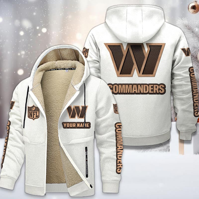 Washington Commanders Premium Sherpa-Lined Winter Hoodie – Personalized Edition