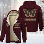 Washington Commanders Premium Sherpa-Lined Winter Hoodie – Personalized Edition