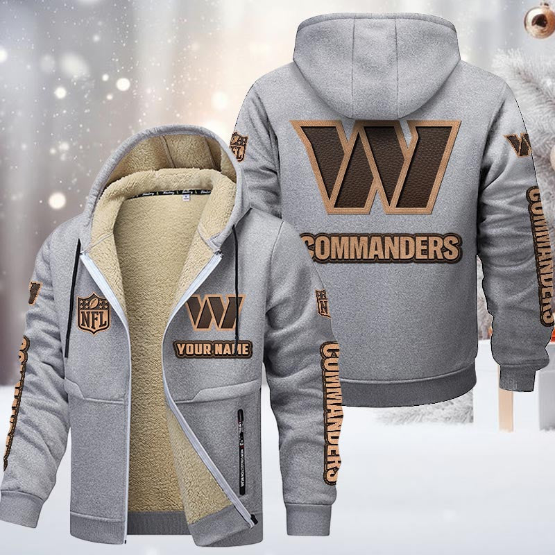 Washington Commanders Premium Sherpa-Lined Winter Hoodie – Personalized Edition