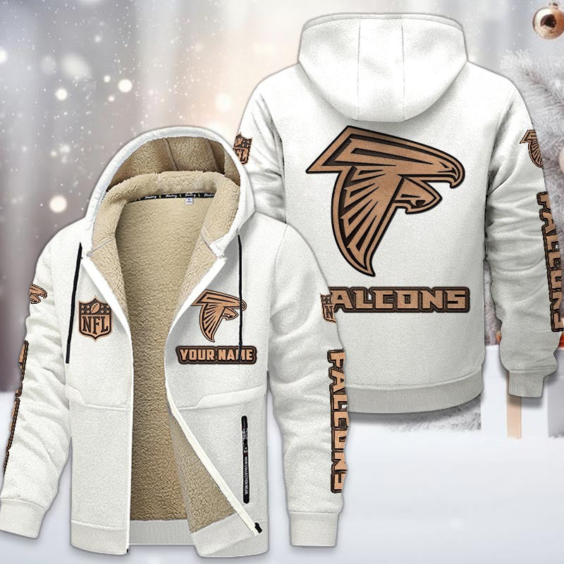 Atlanta Falcons Premium Sherpa-Lined Winter Hoodie – Personalized Edition