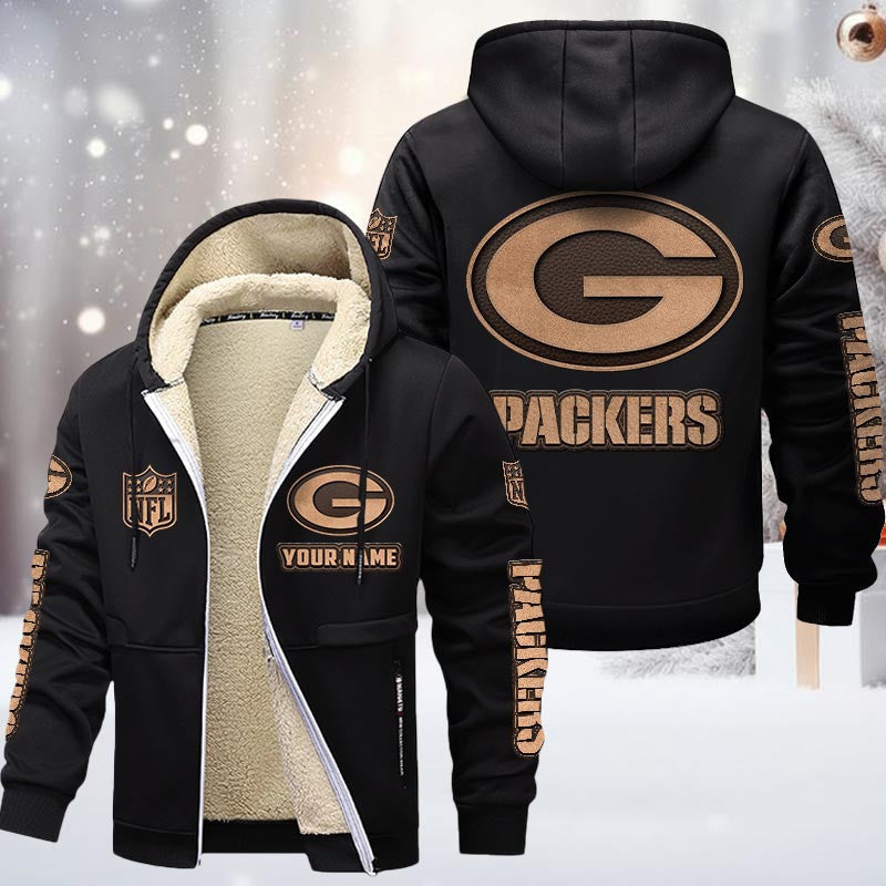Green Bay Packers Premium Sherpa-Lined Winter Hoodie – Personalized Edition