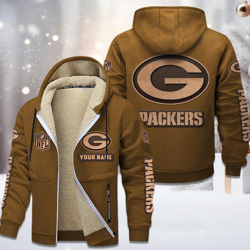 Green Bay Packers Premium Sherpa-Lined Winter Hoodie – Personalized Edition