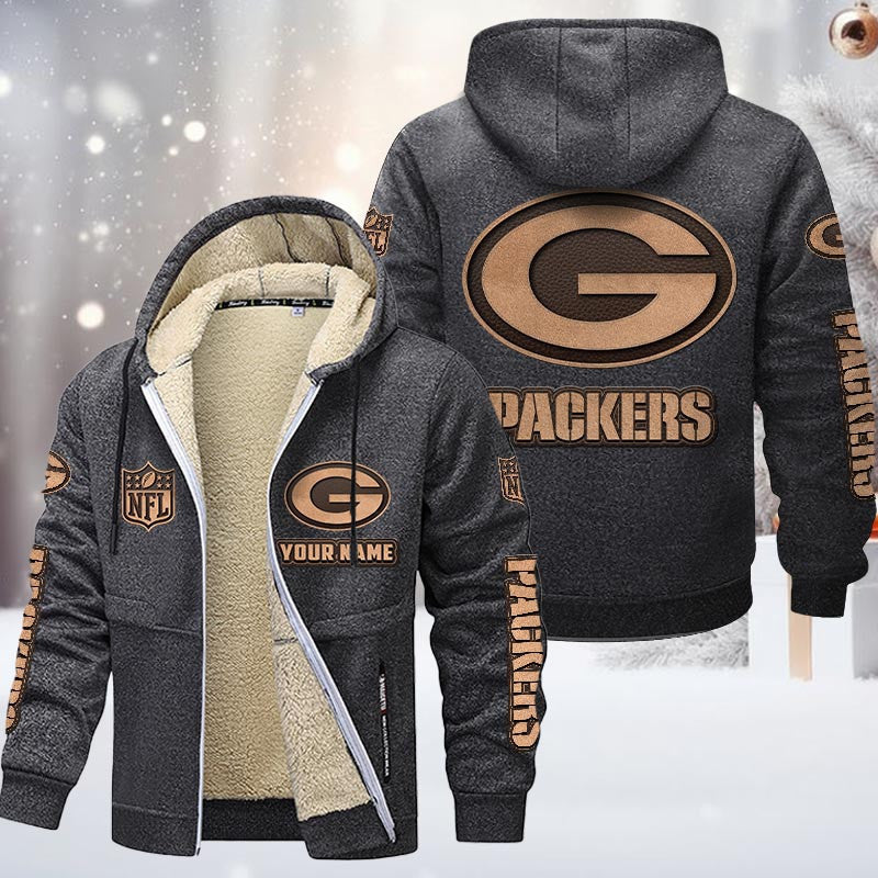 Green Bay Packers Premium Sherpa-Lined Winter Hoodie – Personalized Edition