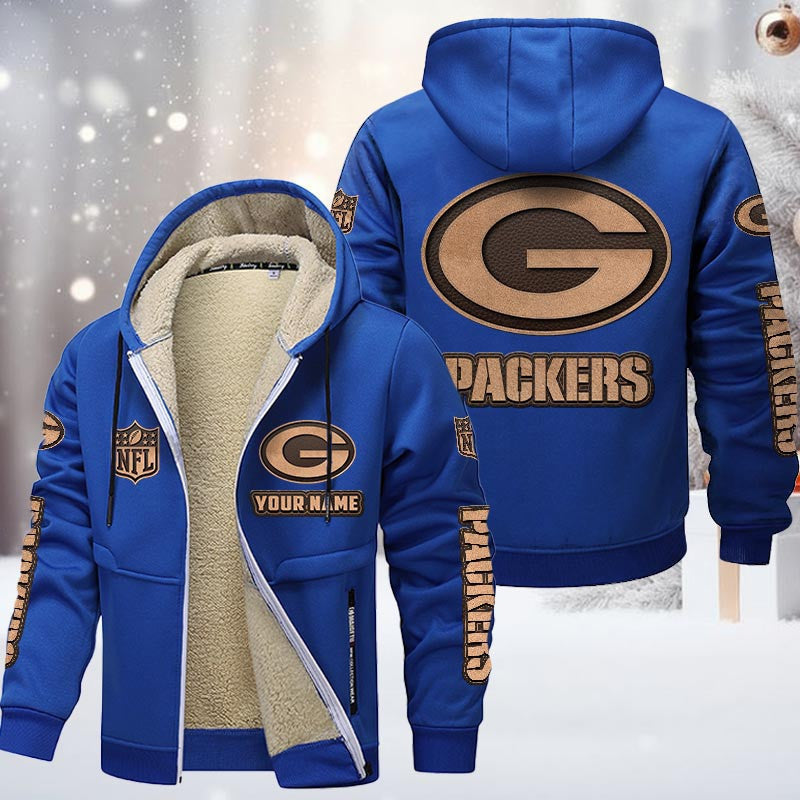 Green Bay Packers Premium Sherpa-Lined Winter Hoodie – Personalized Edition