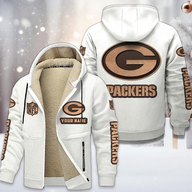 Green Bay Packers Premium Sherpa-Lined Winter Hoodie – Personalized Edition