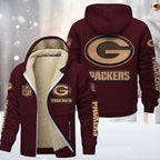 Green Bay Packers Premium Sherpa-Lined Winter Hoodie – Personalized Edition