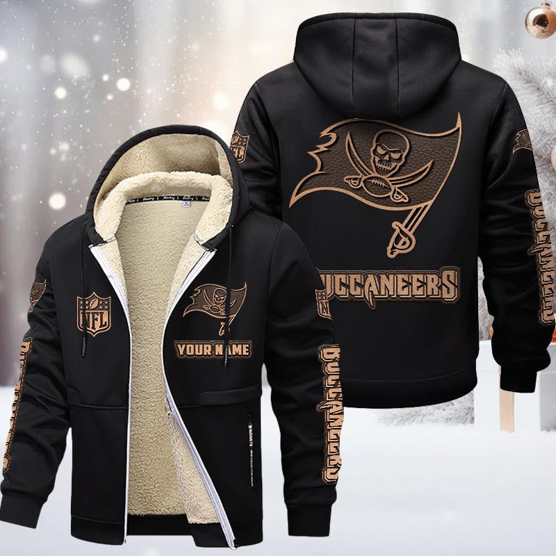 Tampa Bay Buccaneers Premium Sherpa-Lined Winter Hoodie – Personalized Edition