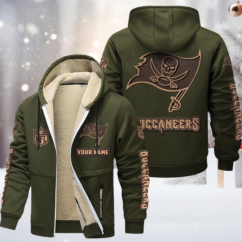 Tampa Bay Buccaneers Premium Sherpa-Lined Winter Hoodie – Personalized Edition