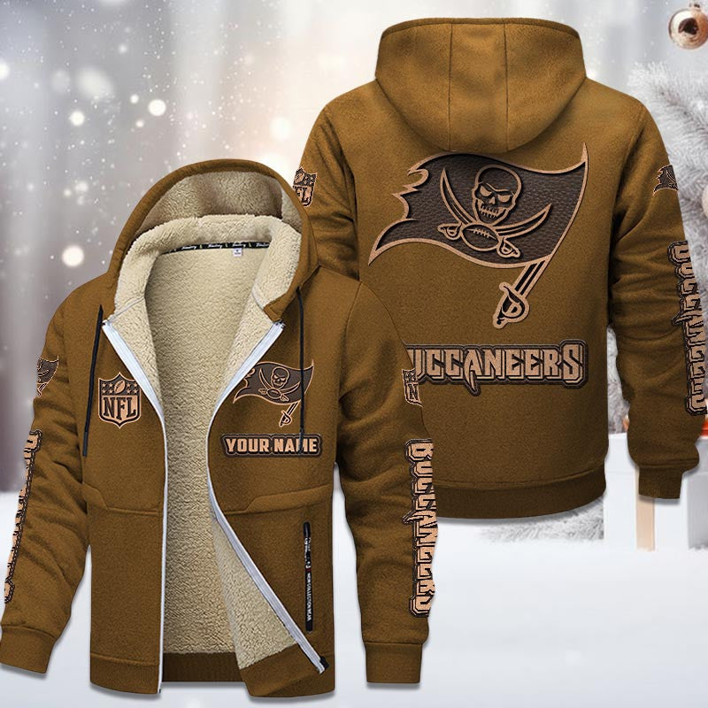 Tampa Bay Buccaneers Premium Sherpa-Lined Winter Hoodie – Personalized Edition