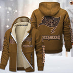 Tampa Bay Buccaneers Premium Sherpa-Lined Winter Hoodie – Personalized Edition