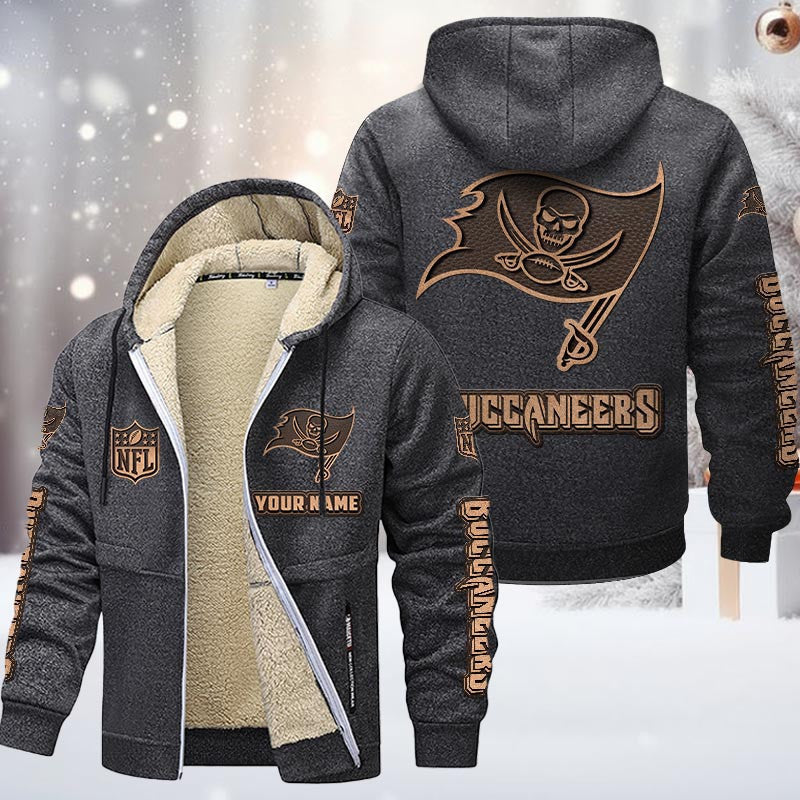 Tampa Bay Buccaneers Premium Sherpa-Lined Winter Hoodie – Personalized Edition