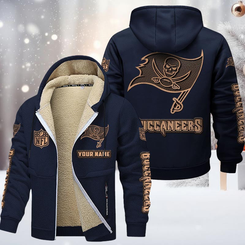 Tampa Bay Buccaneers Premium Sherpa-Lined Winter Hoodie – Personalized Edition
