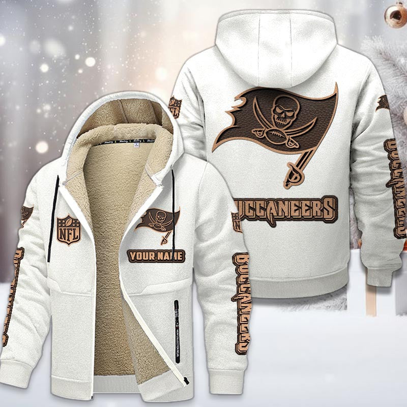 Tampa Bay Buccaneers Premium Sherpa-Lined Winter Hoodie – Personalized Edition