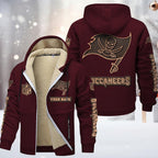 Tampa Bay Buccaneers Premium Sherpa-Lined Winter Hoodie – Personalized Edition