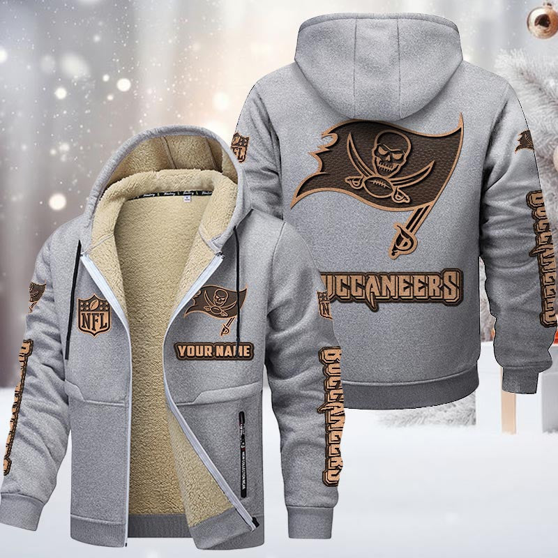 Tampa Bay Buccaneers Premium Sherpa-Lined Winter Hoodie – Personalized Edition