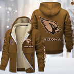 Arizona Cardinals Premium Sherpa-Lined Winter Hoodie – Personalized Edition