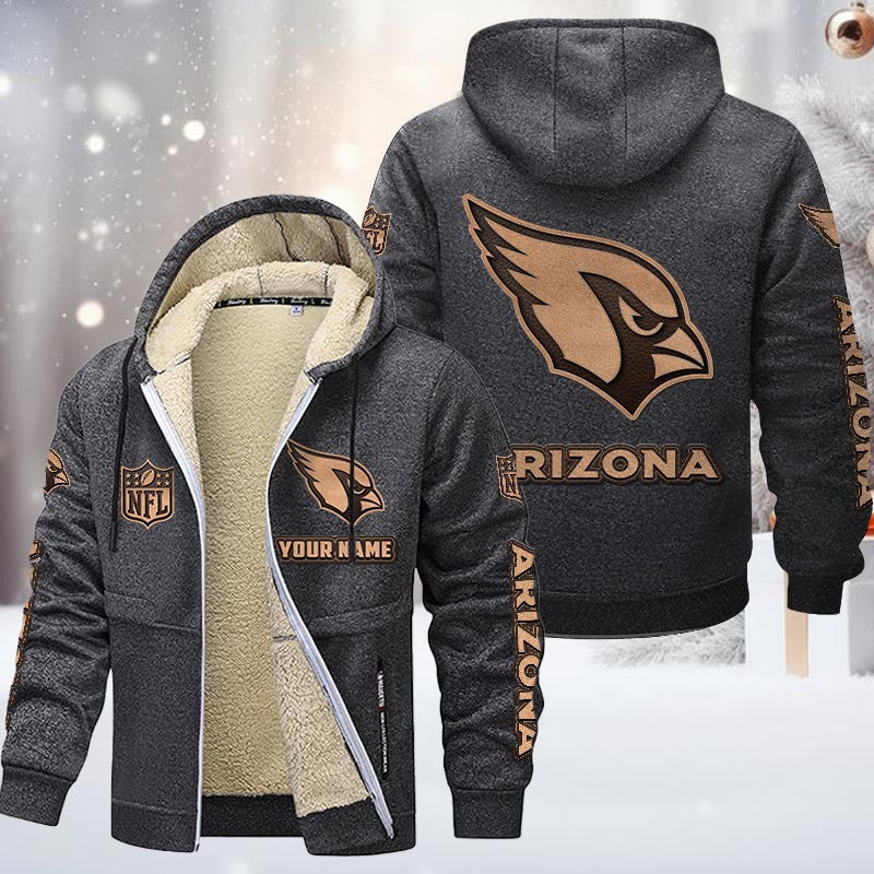 Arizona Cardinals Premium Sherpa-Lined Winter Hoodie – Personalized Edition