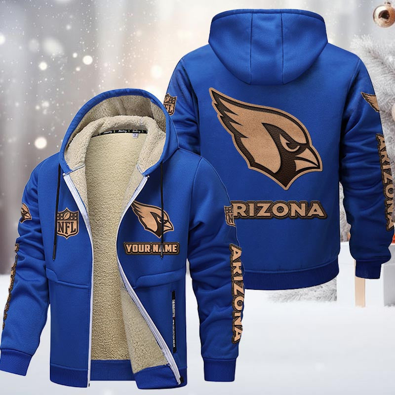 Arizona Cardinals Premium Sherpa-Lined Winter Hoodie – Personalized Edition