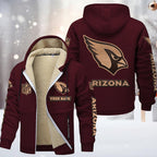 Arizona Cardinals Premium Sherpa-Lined Winter Hoodie – Personalized Edition