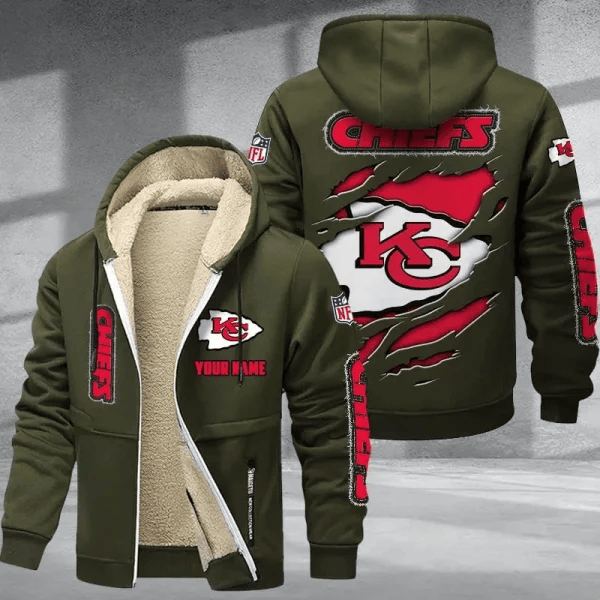 Kansas City Chiefs Premium Thick Zip-Up Hoodie