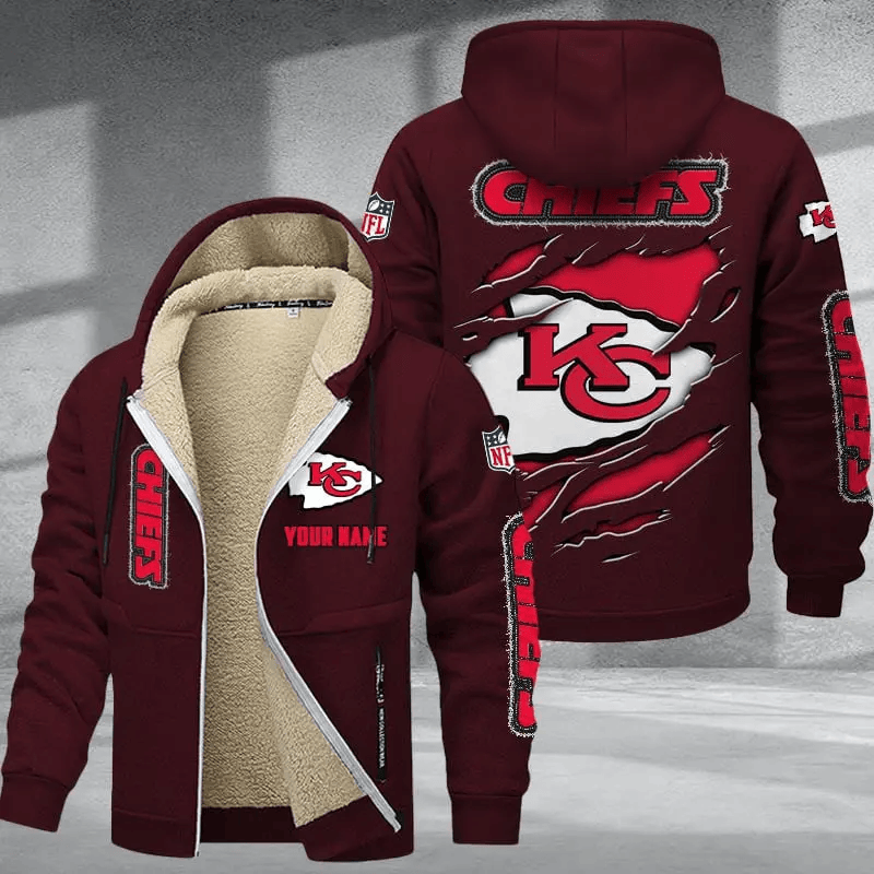 Kansas City Chiefs Premium Thick Zip-Up Hoodie