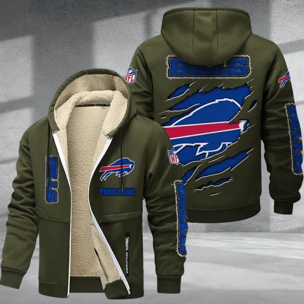 Buffalo Bills Premium Thick Zip-Up Hoodie