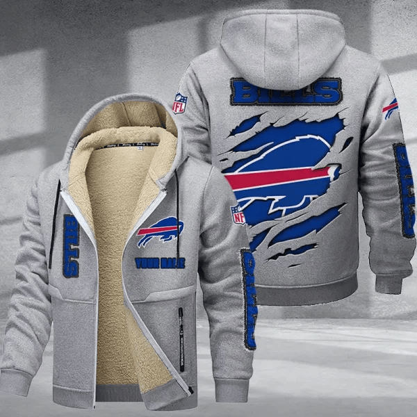 Buffalo Bills Premium Thick Zip-Up Hoodie
