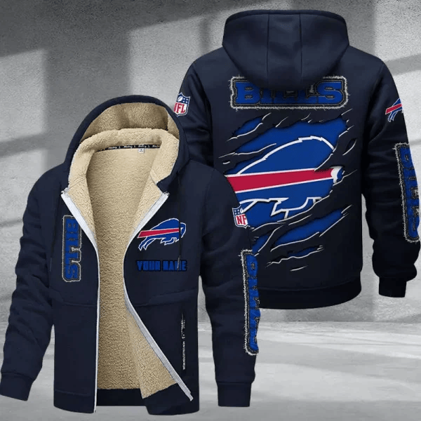 Buffalo Bills Premium Thick Zip-Up Hoodie