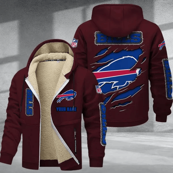 Buffalo Bills Premium Thick Zip-Up Hoodie