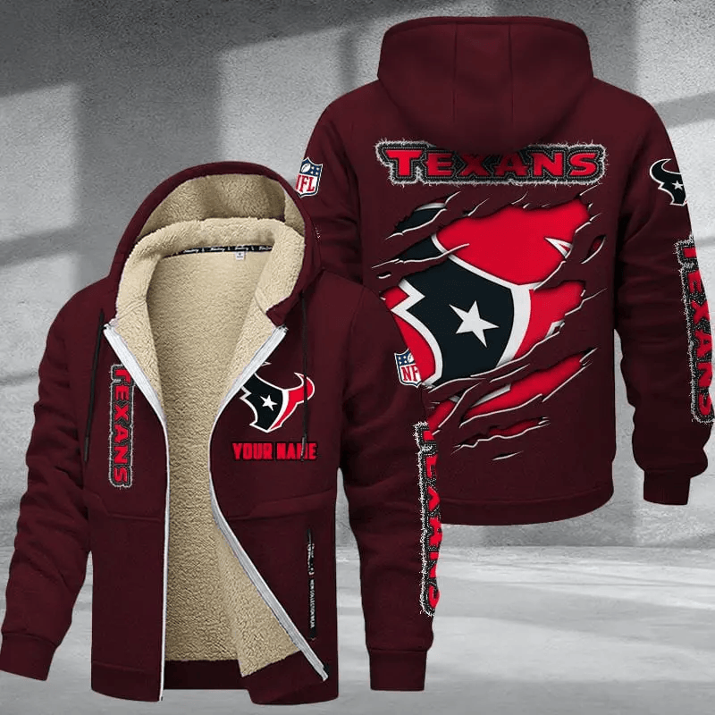 Houston Texans Premium Thick Zip-Up Hoodie