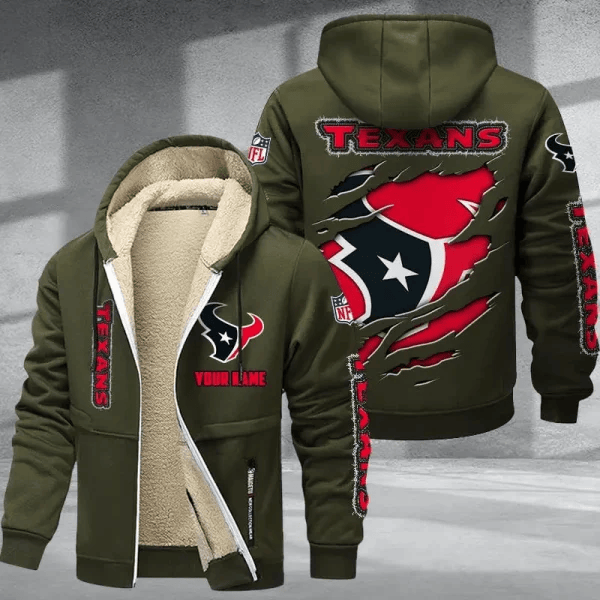 Houston Texans Premium Thick Zip-Up Hoodie