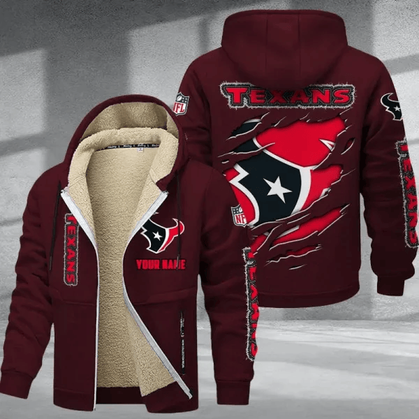 Houston Texans Premium Thick Zip-Up Hoodie