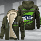 Seattle Seahawks Premium Thick Zip-Up Hoodie