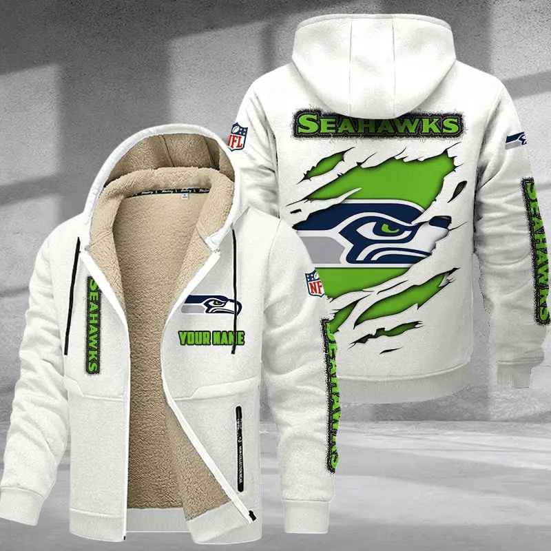Seattle Seahawks Premium Thick Zip-Up Hoodie