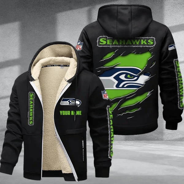 Seattle Seahawks Premium Thick Zip-Up Hoodie