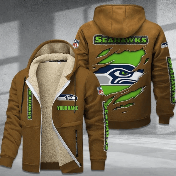 Seattle Seahawks Premium Thick Zip-Up Hoodie