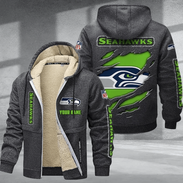 Seattle Seahawks Premium Thick Zip-Up Hoodie