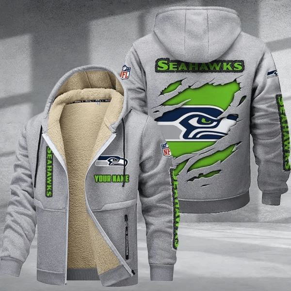Seattle Seahawks Premium Thick Zip-Up Hoodie