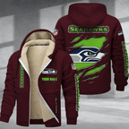Seattle Seahawks Premium Thick Zip-Up Hoodie
