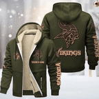 Minnesota Vikings Premium Sherpa-Lined Winter Hoodie – Personalized Edition